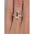 thumbnail image 2 of Limited Time Sale: 1.25 Carat Peach Pink Morganite (princess cut Morganite) and Diamond Engagement Ring in 10k Rose Gold, 2 of 2