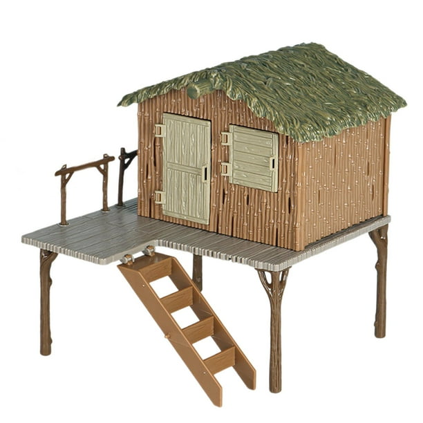 Juguete de construcción de granja, modelo de casa de campo, establo, interactivo, miniaturas de granja ZJ116