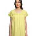 thumbnail image 4 of Moomaya Nightwear For Women Solid Cotton Nightdress Knee Length Sleepwear, 4 of 6