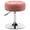 Pink, variant on ZYPPP Faux Leather Vanity Chair, Swivel Makeup Stool Living Room Chair Upholstered Round Ottoman Stool Chair for Bedroom Entryway, Yellowish Brown