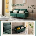 thumbnail image 2 of Resenkos 72" Mid-Century Tufted Sofa Couch, Upholstered Wood Base Sofa, Green, 2 of 9