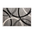 thumbnail image 2 of World Rug Gallery Contemporary Abstract Circles Design Gray 2' x 3' Door Mat, 2 of 4
