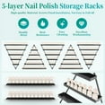 thumbnail image 4 of 5-Tier Metal Wall Cosmetic Organizer, Nano Baking Paint, Rustproof, Triangular Shape, 10-Piece Set, Cosmetic Display Cases, Spa, Nail Salon, Shop, 4 of 7