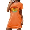 thumbnail image 2 of WJHWSX Womens Nightgown,Nightgowns for Women,Breathable,Slip-On,Printed,Orange,S(US:4), 2 of 7