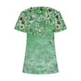 thumbnail image 5 of Débardeurs Grande Taille pour Femmes Mode Décontractée Imprimée Col Carré Manches Courtes Boutons Hauts Blouses Amples Col en V T-Shirt Femmes en Solde, 5 of 5
