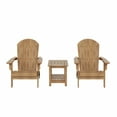 thumbnail image 3 of WestinTrends Tuscany 3PC HIPS Outdoor Adirondack Seashell Chair Set With Side Table, Teak, 3 of 5