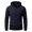 MY23-Navy, variant on MiYuan Mens Henley Hoodies Textured Knit Pullover Casual Long Sleeve Knit Hooded Sweatshirt with Kangaroo Pocket