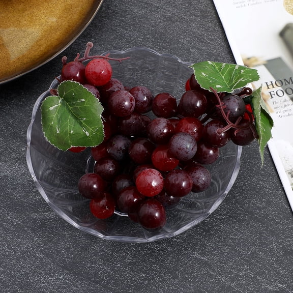 NUOLUX Clear Acrylic Round Salad Bowl 17cm - Fruit, Vegetable, Dessert & Serving Bowls