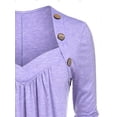 thumbnail image 4 of Camiseta de Talla Extra de Escote en Corazón Rosegal Mangas largas de talla grande, 4 of 5