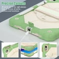 thumbnail image 5 of ELEHOLD Rugged Hybrid Case for iPad 10th Gen 10.9" 2022,with Built-in Kickstand 360° Rotating Handstrap Pencil Holder Crossbody Shoulder Strap Shockproof Heavy Duty Case for iPad 10th,Green/Beige, 5 of 8