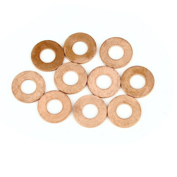 Arandela De Cobre Plana círculo De Junta De Estanqueidad Para Coche 10x20x1,5 mm 10Pcs