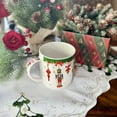 thumbnail image 6 of Stp Goods Festive Nutcracker Bone China Mug in Gift Box 12 fl oz (355 ml) Coffee and Tea Mug for Latte Cocoa Chocolate, Christmas Tableware, Holiday Drinkware, Red Green White, 6 of 6
