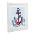 thumbnail image 3 of Stupell Industries Brushed Nautical Anchor White Framed Print Under Glass design by Paul Brent, 16 x 16, 3 of 10