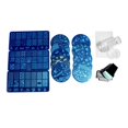 thumbnail image 1 of Kit de 13 placas para estampación de uñas con sellos transparentes para decoración de uñas y raspador de uñas, 1 of 5