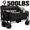Black, variant on 500lbs Heavy Duty 3-in-1 Convertible Folding Wagon with Bench Seat, 180l Capacity Steel Frame Utility Cart, All-Terrain Wheels Collapsible Wagon for Outdoor Events & Garden, Purple