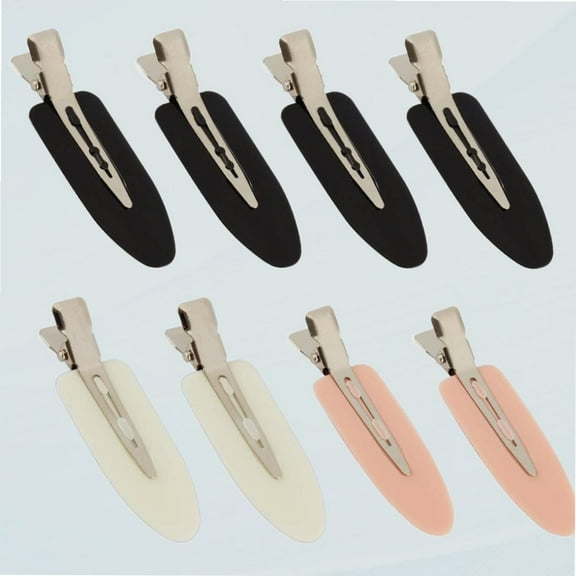 8Pcs Hair Clips No Bend No Crease- Alligator Duck Styling Bill Clips Hair Barrettes for Styling Sectioning for Salon Hairstyle Hairstyles Bangs Waves Woman Girl Makeup Application