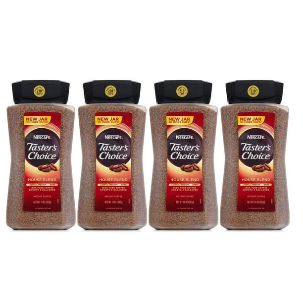 4 PACK Nescafe Taster's Choice House Blend Instant Coffee, 14 oz