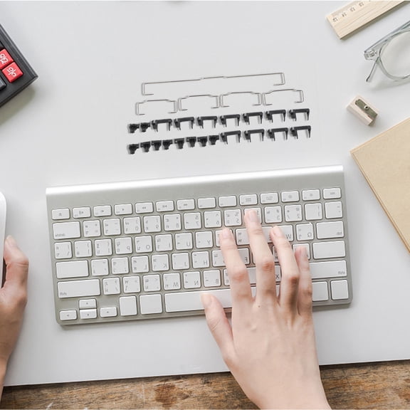 ibasenice 1Set Key Stabilizer Kit Black Mechanical Keyboard Accessory with 625U and 2U Bars for Keyboard Use