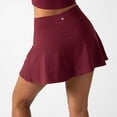 thumbnail image 6 of YITTY Active Women's UltraLuxe High-Waist Tennis Skirt with Built-in Shorts, Athleisure, 4-Way-Stretch, Built-in Shorts, Burgundy, 3X, 6 of 7