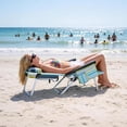 thumbnail image 4 of SLSY Beach Chair,Portable Camping Chair for Adults,with 5 Reclining Positions,Support to 400LBS,Folding Lounge Chair for Pool, Beach, Patio, Lawn, 4 of 7