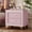Pink, variant on Oufan Mid Century Nightstand with 2 Drawers, Upholstered Nightstand with Storage, Bedside Table End Table with Silver Glitter Strip & Metal Legs for Bedroom, Living Room, Easy Assembly, Gray