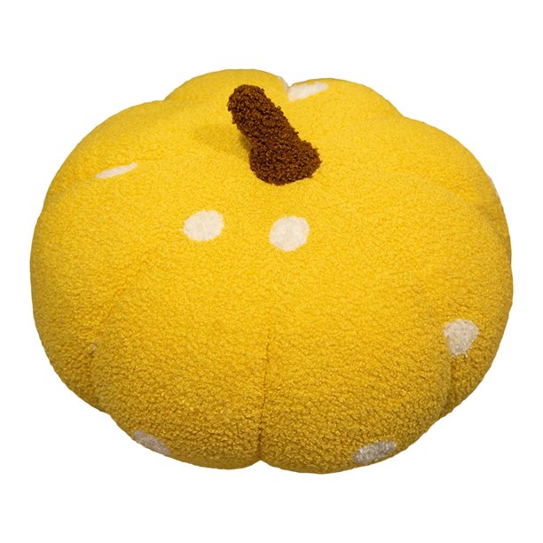 Almohada de peluche con forma de lunares, decoración de calabaza de peluche para Halloween, Acción de Gracias, color amarillo A (20 cm), muñeca de poliéster Plertrvy Clearance, (almohada de calabaza