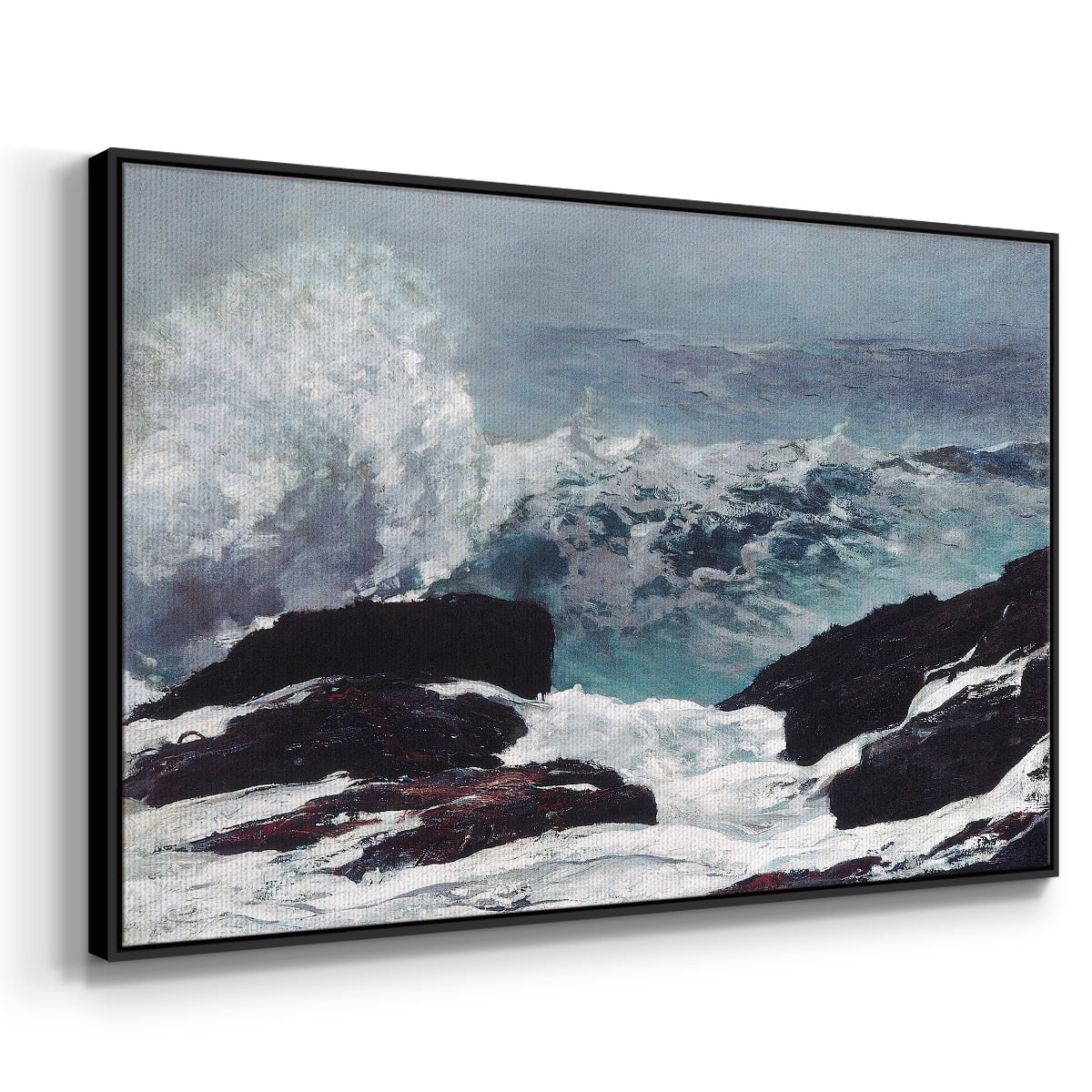 Vintage Landscape-XXXV By Wexford Home Framed in Black Wood Gallery Wrapped Canvas 17 in. x 25 in.