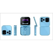 JGJJUGN Senior-Friendly Flip Phone with Double SIM, Large Buttons, HD Camera, and LED Flashlight - Easy Operation for Elderly Users