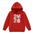 thumbnail image 2 of WOYY Toddler Girl's 2026 New Year Hoodie Loose Fit Comfy Hooded Sweatshirt, Sizes 2-3T, 2 of 4