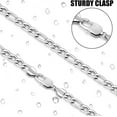 thumbnail image 5 of Figaro Chains for Men Women, Silver Tone Mens Chain Necklaces, Wide 3.5/5/6/7/8/9.5mm Stainless Steel Chain Necklace for Men Women, 5 of 8