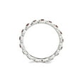 thumbnail image 3 of Gem & Harmony 1/3 Carat (Ctw) Garnet Eternity Twist Band Ring in Sterling Silver for Women, 3 of 4
