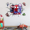 thumbnail image 5 of Anime Character Wall Stickers Spider Man Wall Decals Removable Wall Decoration PVC Wall Decor for Nursery Kids Room Living Room Bedroom Glass Stickers, 5 of 5