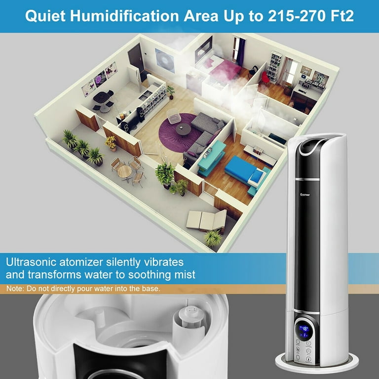 Costway 6L Cool Mist Humidifier Air Diffuser Home Office Room LED Display Remote Control