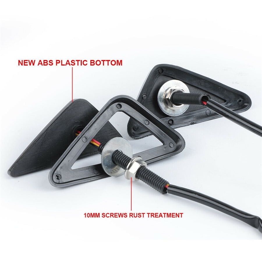 Motorcycle Flush Mount Yellow+White LED Turn Signal Light Daytime