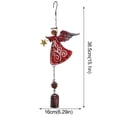 thumbnail image 4 of Llooptying 32 cm Pink Iron Angel Wind Chime, Bells and Star Ornament, 4 of 7
