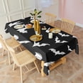 thumbnail image 3 of Halloween Bat Pattern Rectangle Tablecloth 60"x120",Waterproof Polyester Rectangle Table Cloth, Wipeable Spillproof Polyester Tablecloth for Dining, Camping, Indoor and Outdoor, 3 of 6
