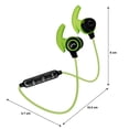 thumbnail image 4 of Audífonos Sport Bluetooth Mitzu MH-9312GR con Sujetador Verde, 4 of 4