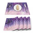 thumbnail image 2 of Set Table Mats Oil Painting Purple Artistic Conception Table Napkin Kitchen Accessories Home Party Decorative Placemats, 2 of 5