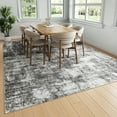 thumbnail image 3 of Washable Area Rug for Living Room, NovDeco 9'x12' Non-Slip Neutral Abstract Gray Indoor Rugs, Low Pile Stain Resistant Carpet for Bedroom Kitchen, 3 of 11