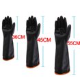 thumbnail image 4 of 1 par de guantes de goma resistentes Guantes largos protectores ácidos fuertes Guantes de trabajo de seguridad industrial, 4 of 5