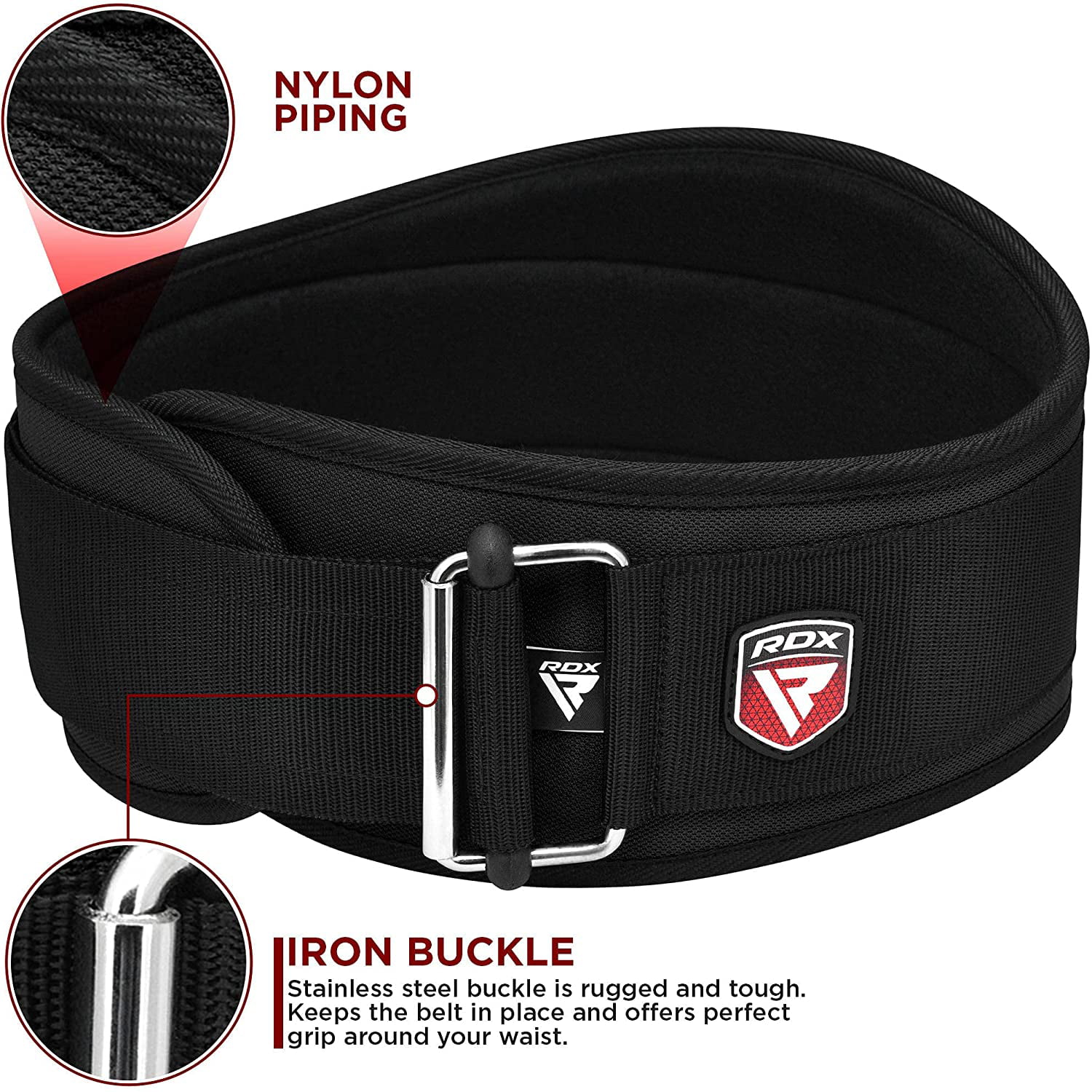 6" Nylon Weight Lifting Belt for Excercise & Fitness Gym *Fitness Gym Belt* 