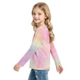 thumbnail image 3 of Abcomgle Girls Long Sleeve Shirts 10-12 Trendy Tie Dye Crewneck Shirts for Kids Girls Winter Basic Girls Tops Loose Girls Sweatshirts, 3 of 5