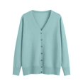 thumbnail image 5 of AherBiu Cardigan Sweaters for Women Lightweight Button down V Neck Fall Long Sleeve Open Front Knitted Outwear, 5 of 7