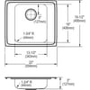 Elkay Drkad222050 Lustertone 22" Drop In Single Basin Stainless Steel Utility Sink - 2