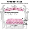 thumbnail image 6 of COEQINE Breast Cancer Rollator Seat and Backrest Covers Pink Ribbon 2 PCS Walker Seat Cover for Women Designer Fashion Accessories with Buckle Walker Seat Covers Gifts for Seniors, 6 of 7