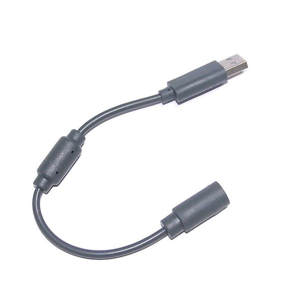 Adaptador de cable desmontable USB para controlador con cable Microsoft Xbox 360 gris (1 pieza)
