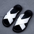 thumbnail image 4 of SBYOJLPB Men's Flip-Flops Fashionable and Casual Sandals Solid-Colored Outdoor Wear Large Size Round-Headed Herringbone Beach Flip-Flops, 4 of 5
