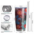 thumbnail image 6 of 20 Oz Pioneer Flower Coffee Tumbler Double Wall Insulated Stainless Steel Water Bottle | Metal Reusable Thermoses Flask with Cup Cap | Leak & Sweat Proof with Anti-Dust Lid, 6 of 7