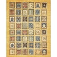 thumbnail image 1 of Ahgly Company Machine Washable Indoor Rectangle Abstract Chrome Gold Yellow Area Rugs, 4' x 6', 1 of 7