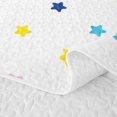 thumbnail image 5 of Manfei Cute Stars Quilt Full,Playful Design Full Bedspread Sets,White,Colorful Stars Reversible,3 Pieces,1 Coverlet and 2 Pillowcases, 5 of 7